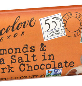 Chocolove, Premium 55% Dark Chocolate Almonds and Sea Salt Mini Bar 1.3 Oz