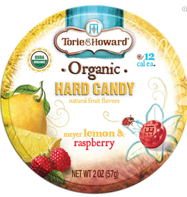 Torie & Howard Meyer Lemon and Raspberry Organic Hard Candy Tins 2 oz