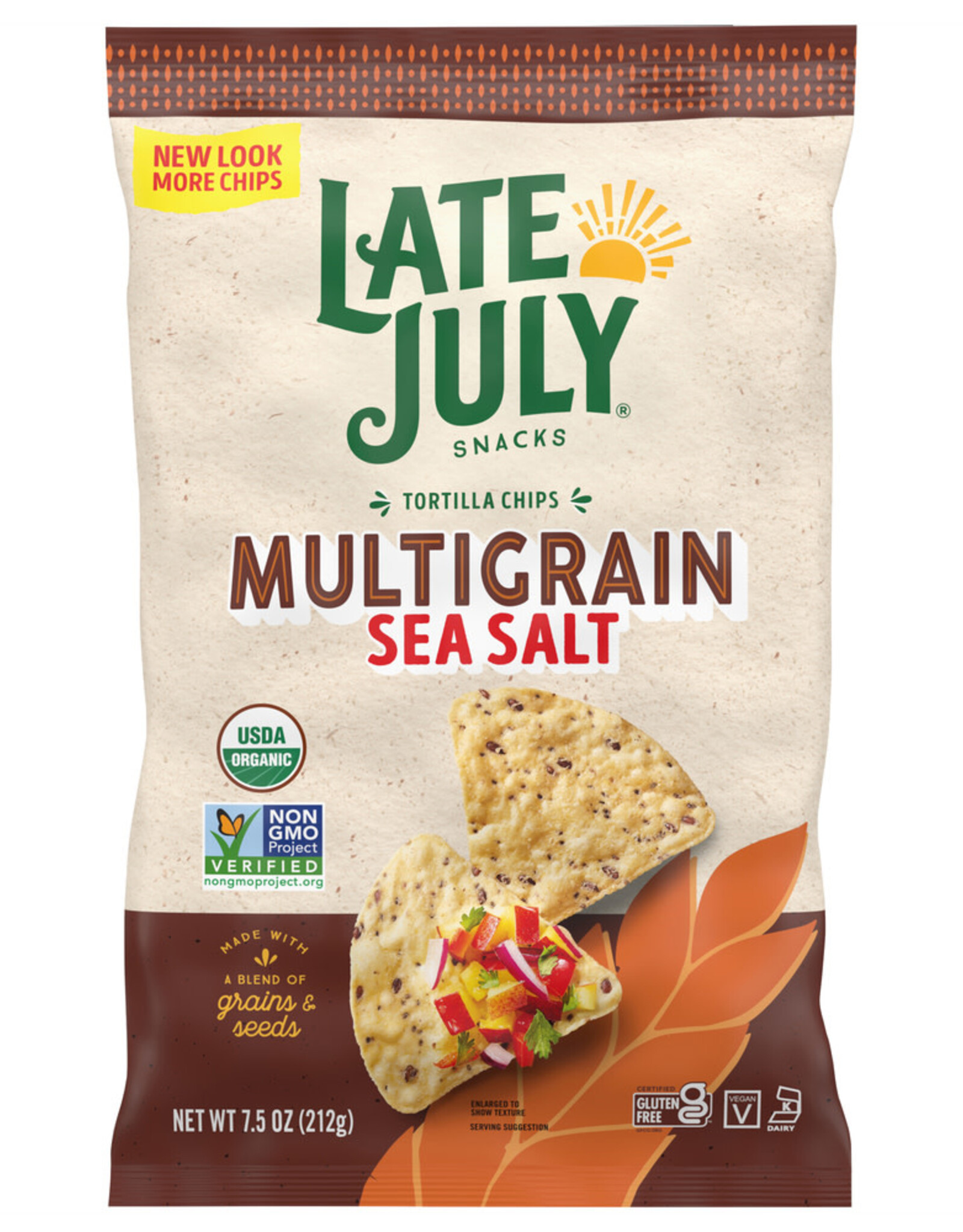 Late July  Tortilla Chips Multigrain Sea Salt Gluten Free  7.5 oz