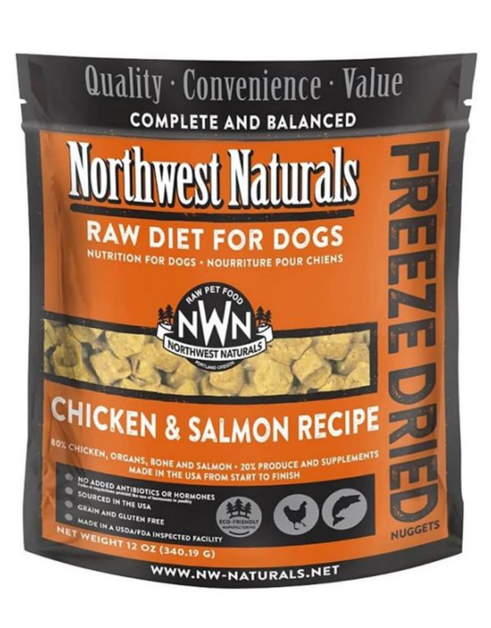 Northwest Naturals NWN Freeze Dried  Nuggets Chicken and Salmon 12OZ