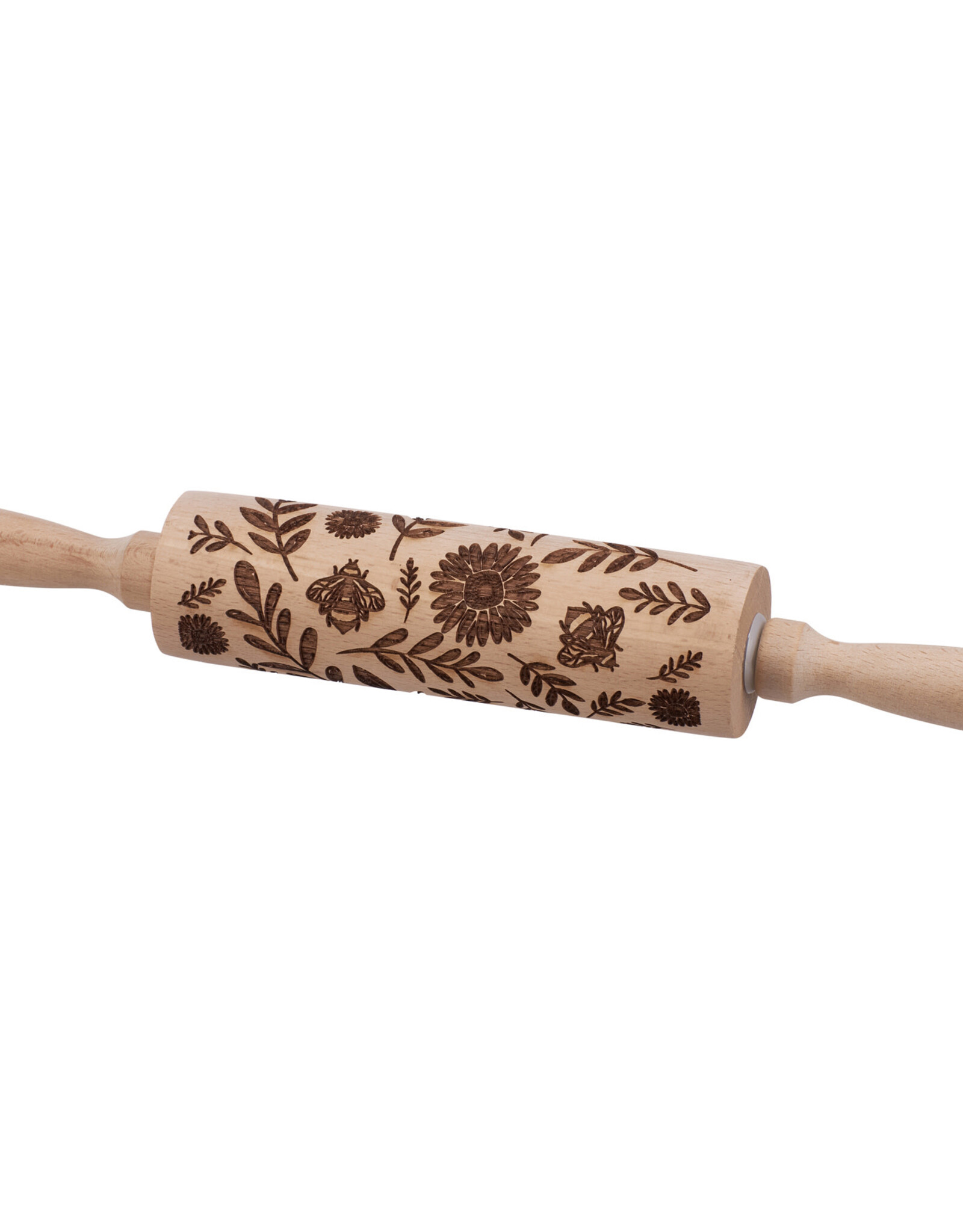 Large Florals Small Embossing Rolling Pin