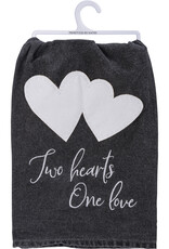 Two Hearts One Love Kitchen Towel