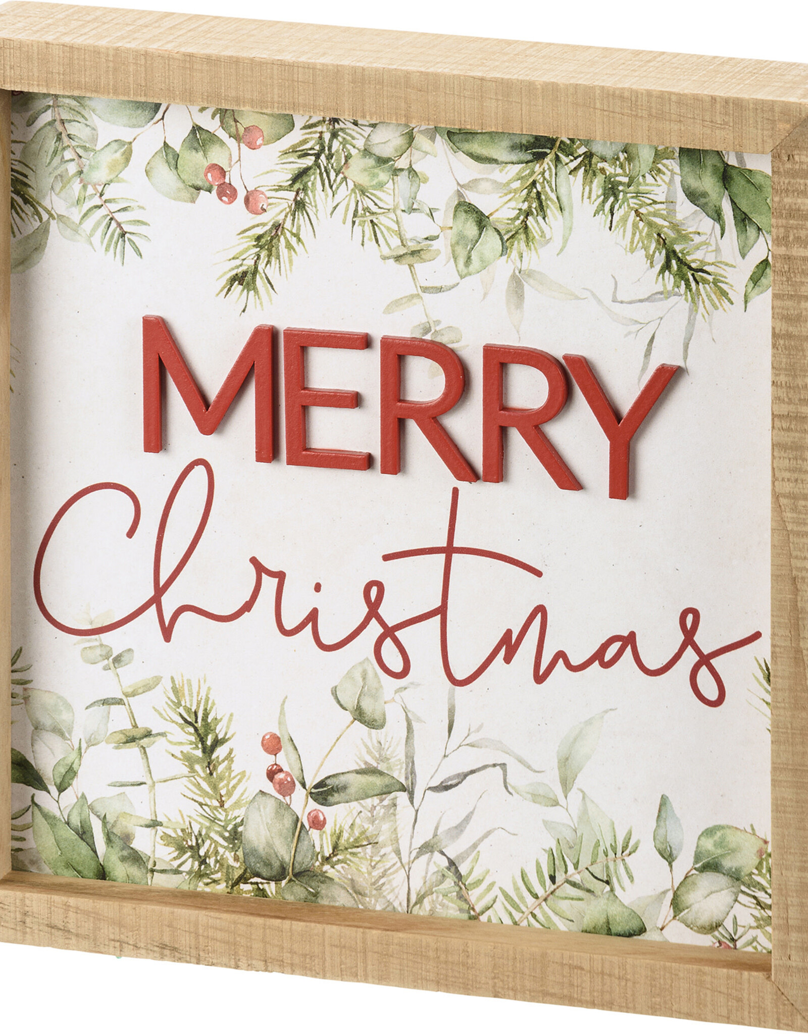 Merry Christmas Inset Box Sign