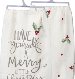 Have Yourself A Merry Christmas Holly Kitchen Towel