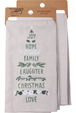 Family Laughter Christmas Kitchen Towel