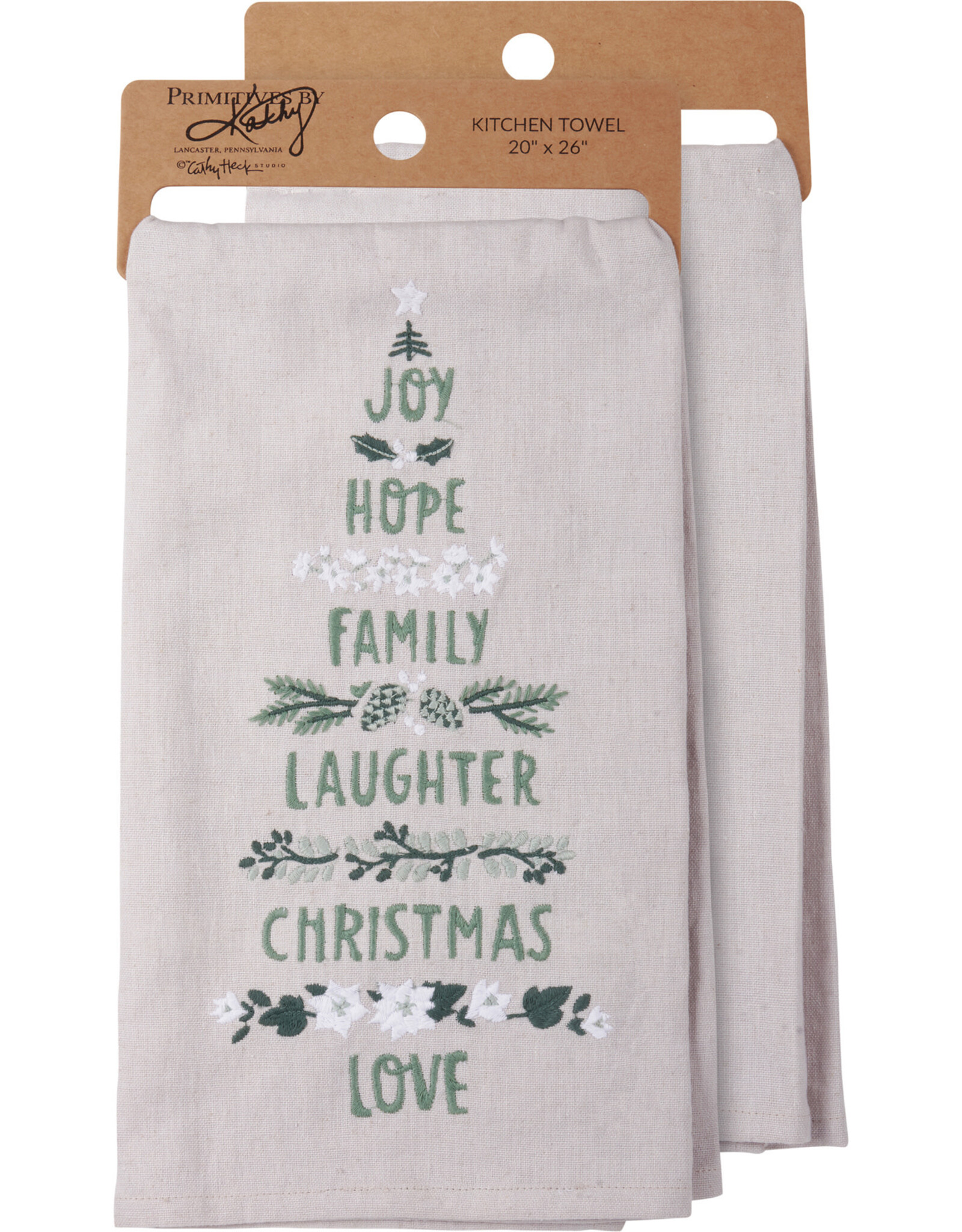 Family Laughter Christmas Kitchen Towel