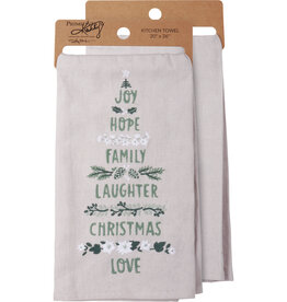 Family Laughter Christmas Kitchen Towel