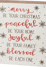 Merry Be Your Christmas Box Sign