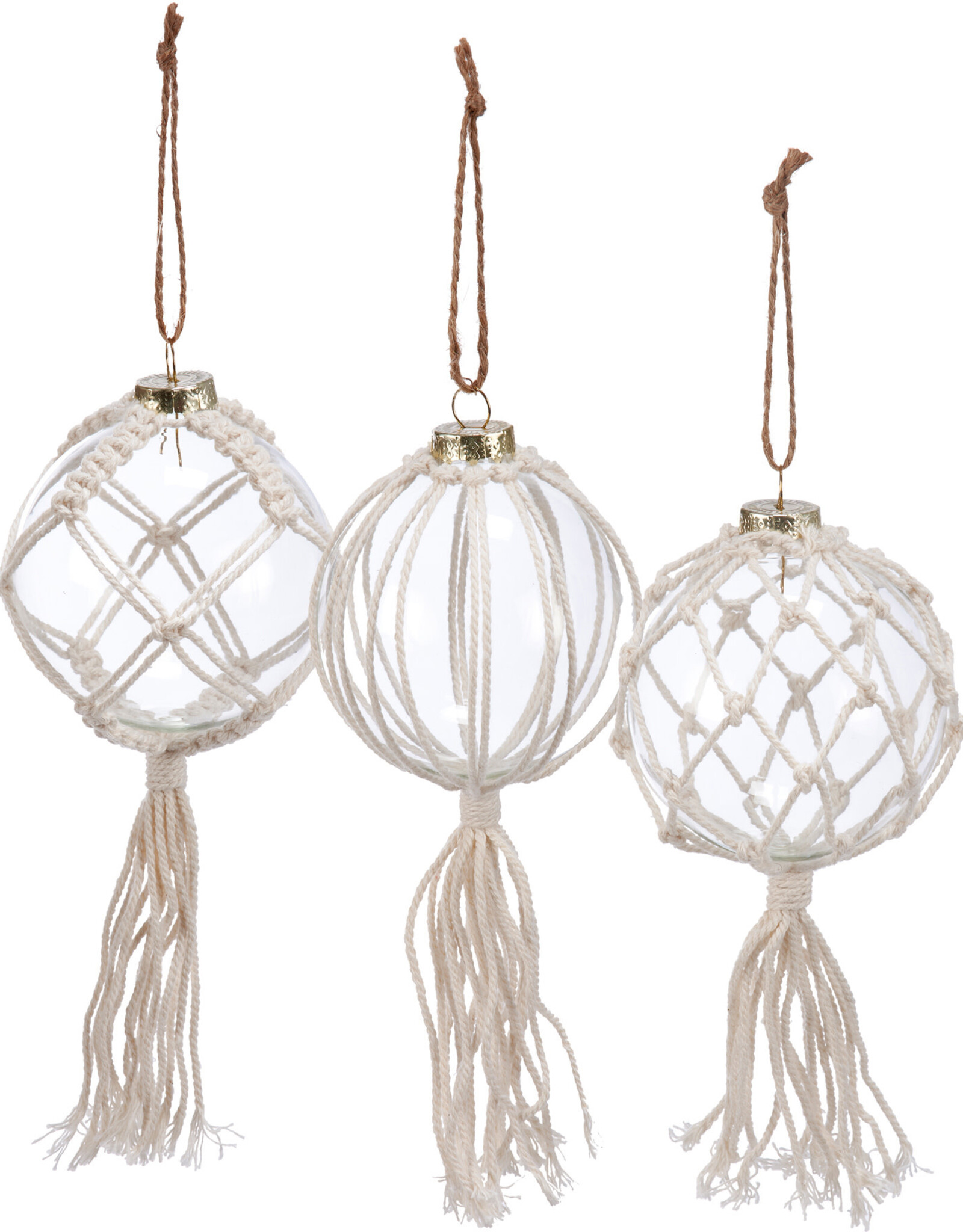 Macrame Balls Ornament Set of 3