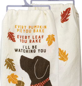 Pie You Bake Watching You Dog Kitchen Towel