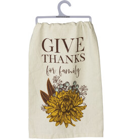 Give Thanks For Family Moody Kitchen Towel