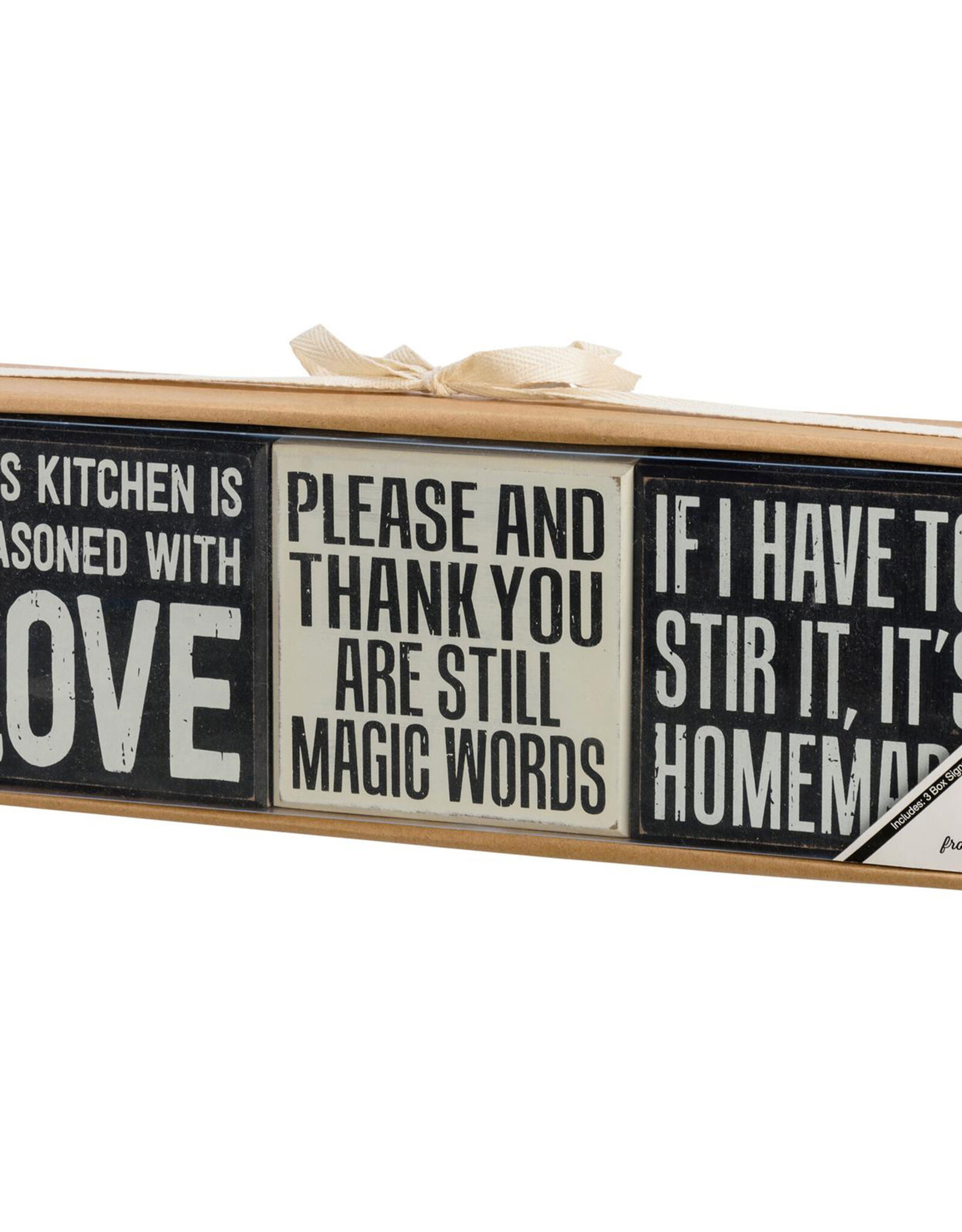 Kitchen Box Sign assorted per each sign
