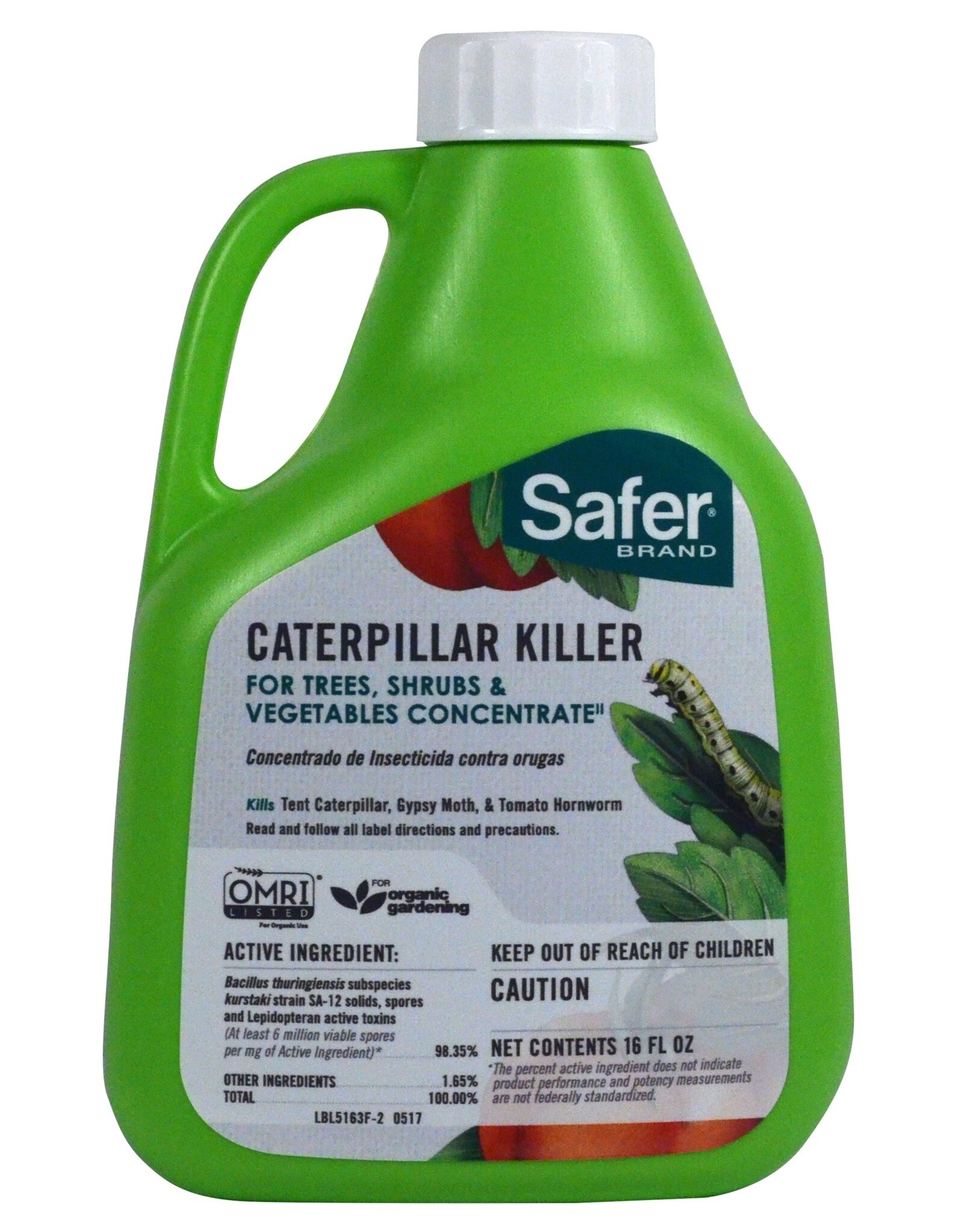 Safer® Brand Caterpillar Killer II  - 16oz - Concentrate - OMRI® Listed