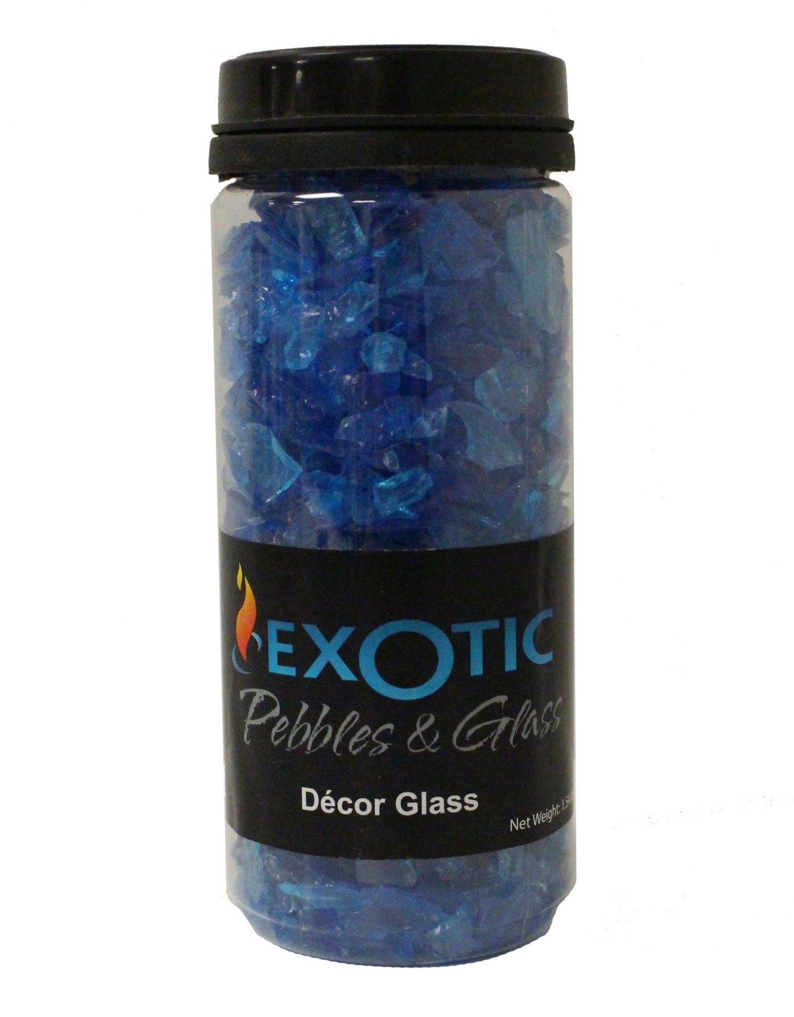 Exotic Pebbles® Décor Glass  - 1.48lb Jar - Turquoise - 1/4in-1/2in Pieces