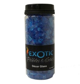 Exotic Pebbles® Décor Glass  - 1.48lb Jar - Turquoise - 1/4in-1/2in Pieces