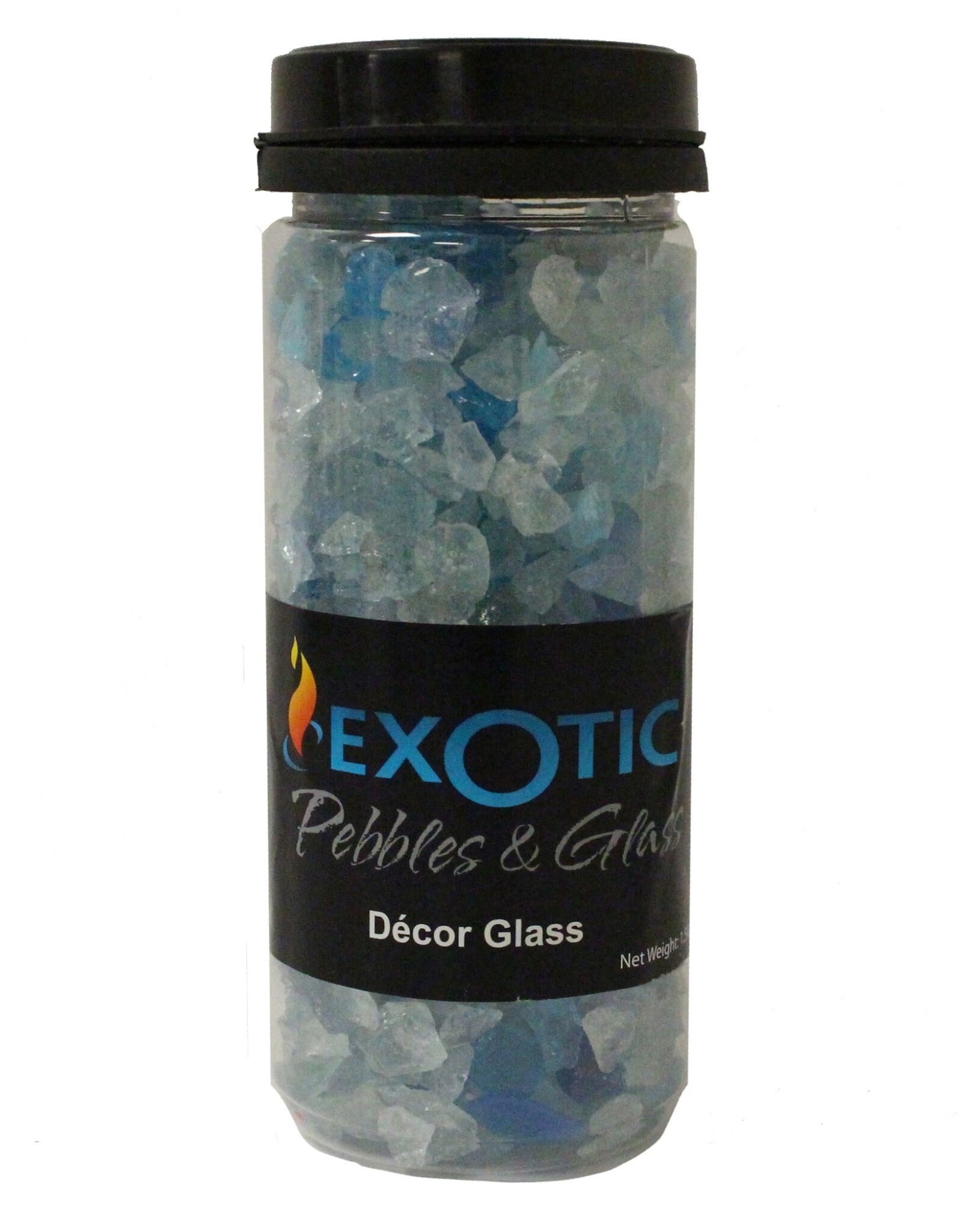 Exotic Pebbles® Décor Glass  - 1.48lb Jar - Bahama Blend - 1/4in-1/2in Pieces