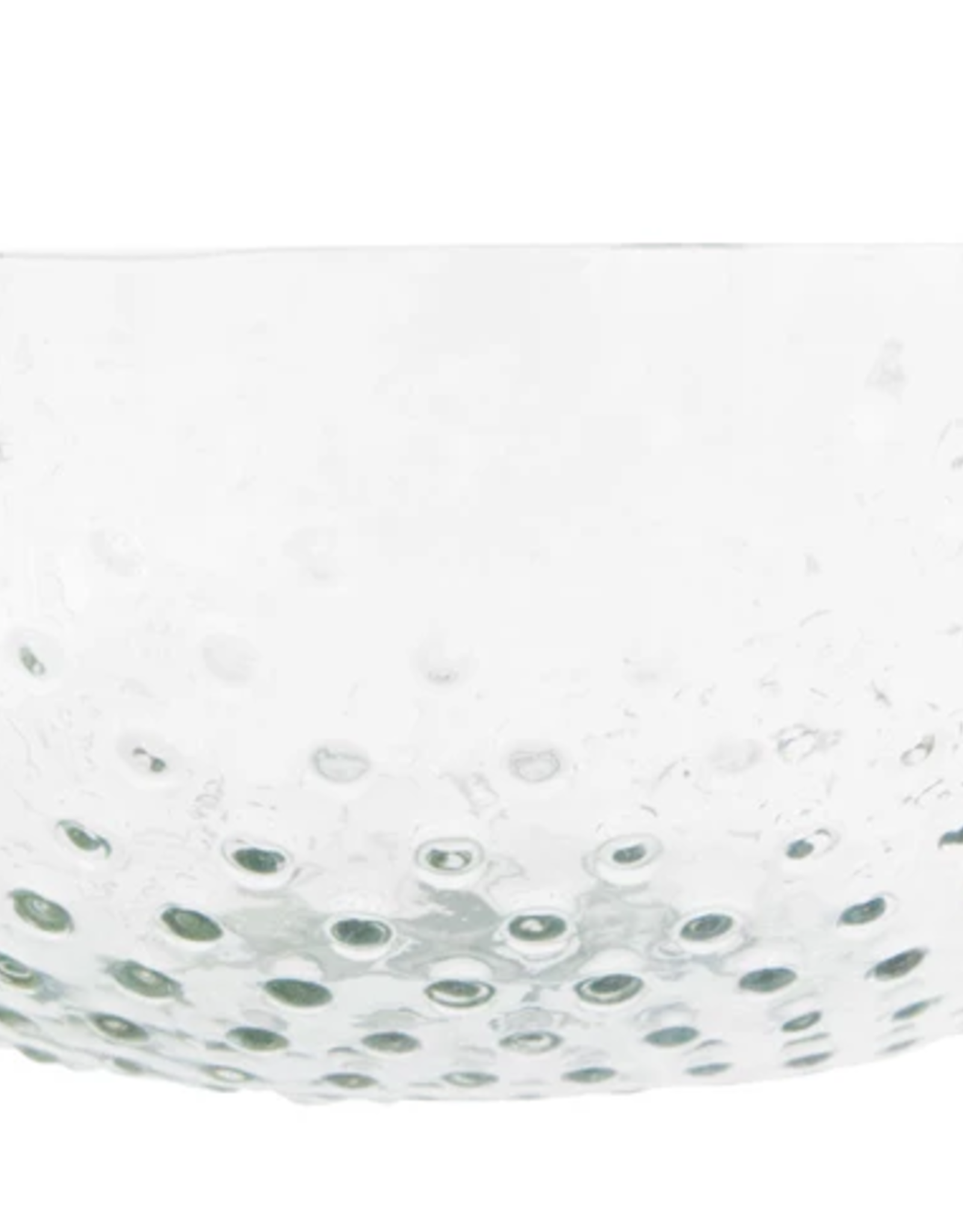 Recycled Glass Hobnail Low Bowl  8-1/4" Round x 2"H