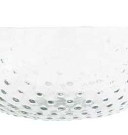 Recycled Glass Hobnail Low Bowl  8-1/4" Round x 2"H