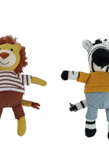 Plush Animal in Clothes, 4 Styles 6-1/2"L