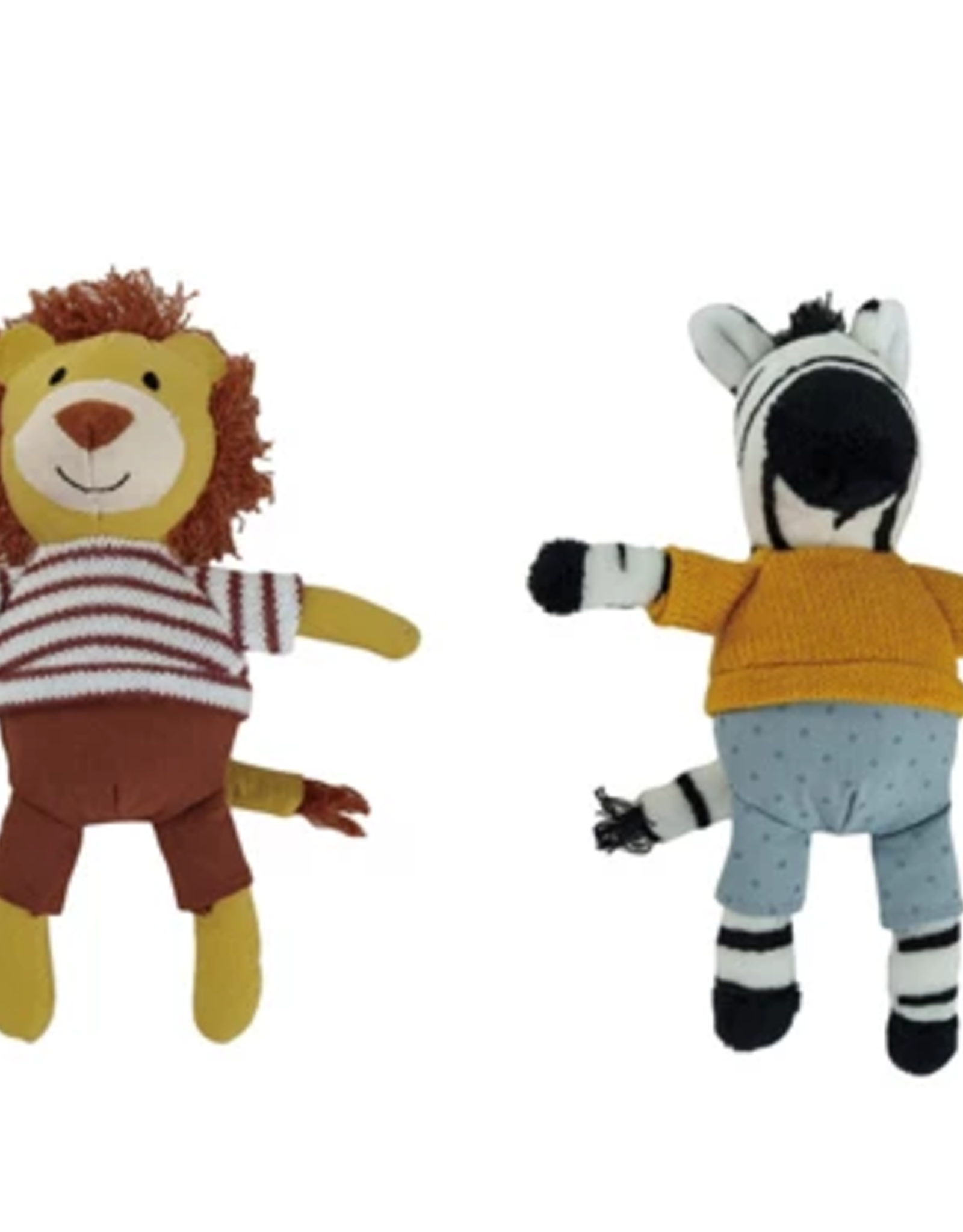 Plush Animal in Clothes, 4 Styles 6-1/2"L