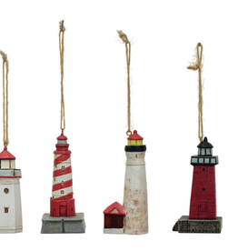 Resin Lighthouse Ornament, 6 Styles