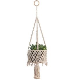 Primitive Planters® Hanging Macrame Utility Basket  - 34in - Cotton