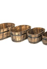 DeVault® Wood Oval Planter MD 15" X 8" X 6"
