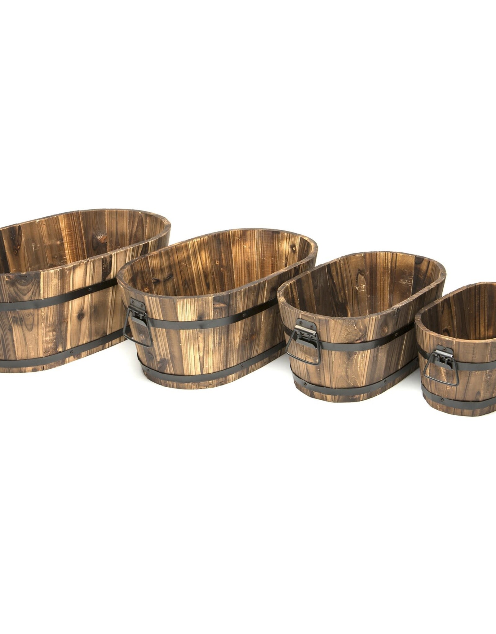 DeVault® Wood Oval Planter MD 15" X 8" X 6"