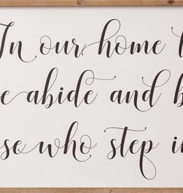 Sign - In Our Home Let Love Abide 18" H x 36" W