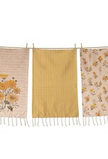 Tea Towels - Yellow Flowers 3pk