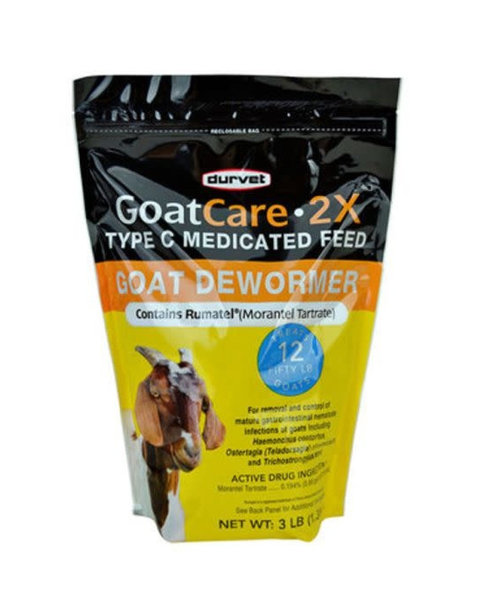 DURVET GOAT CARE 2X   3# DURVET Dewormer medicated feed