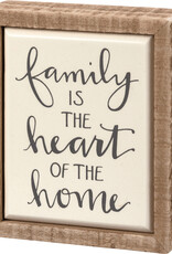 Family Is The Heart Of The Home Box Sign Mini
