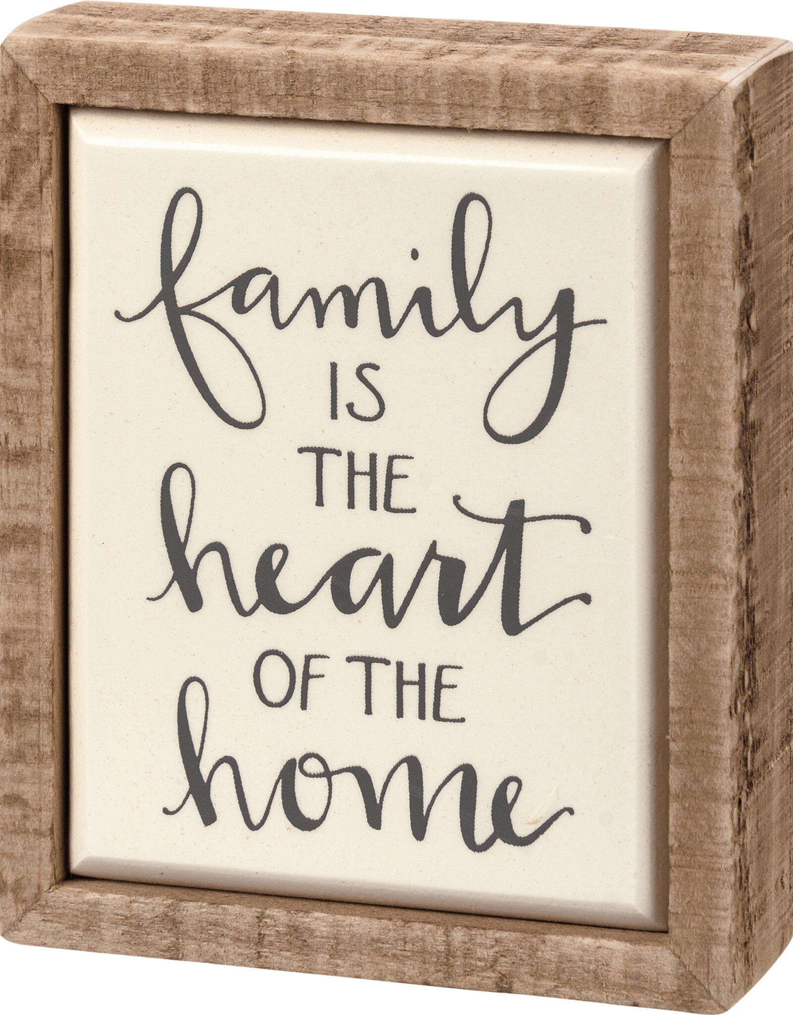Family Is The Heart Of The Home Box Sign Mini