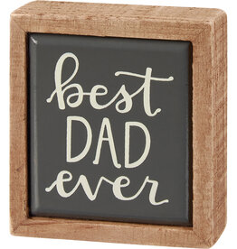 Best Dad Ever Box Sign Mini