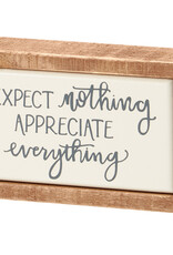 Expect Nothing Box Sign Mini