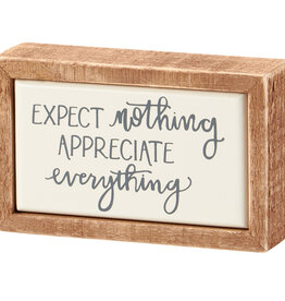Expect Nothing Box Sign Mini