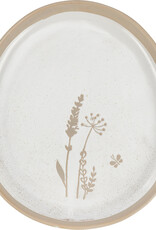 Wildflowers And Butterfly Platter 8" x 9" x 1"