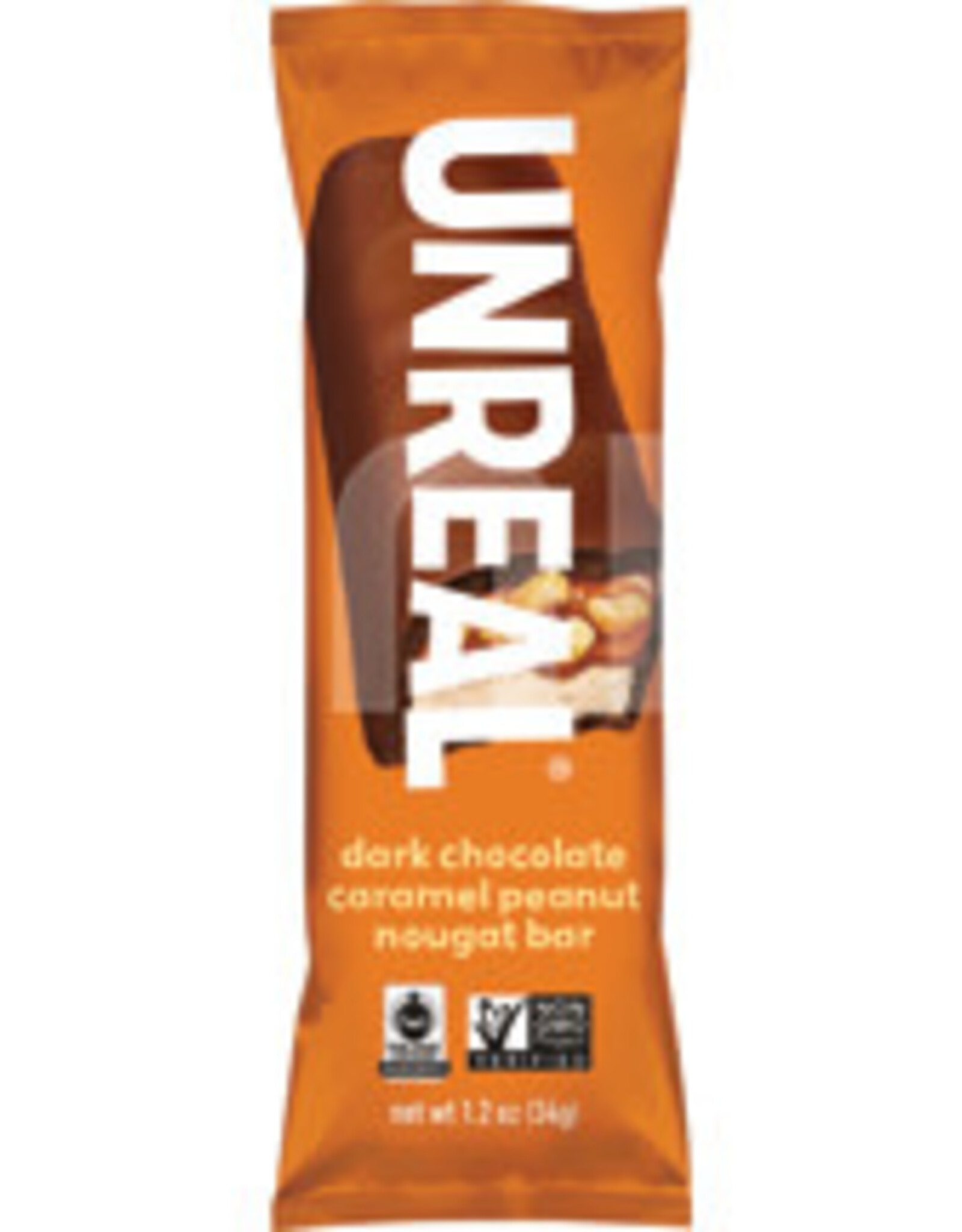 Unreal Bar Dk Chocolate Crml Pnut Nougat Bar 1.2oz