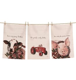 Tea Towels - Farmhouse Christmas pk 3