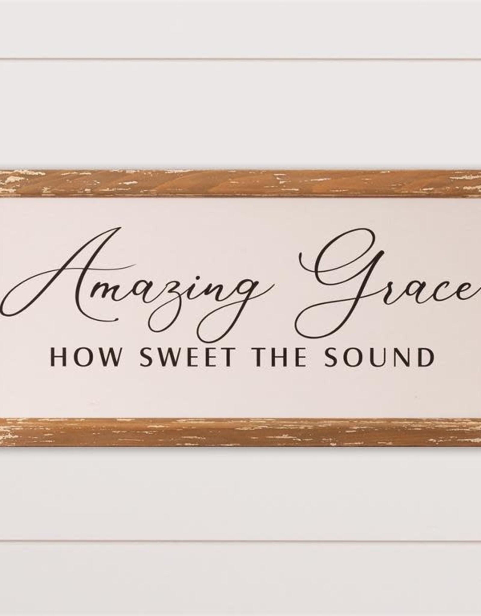 Sign - Amazing Grace How Sweet The Sound: 12" H x 24" W
