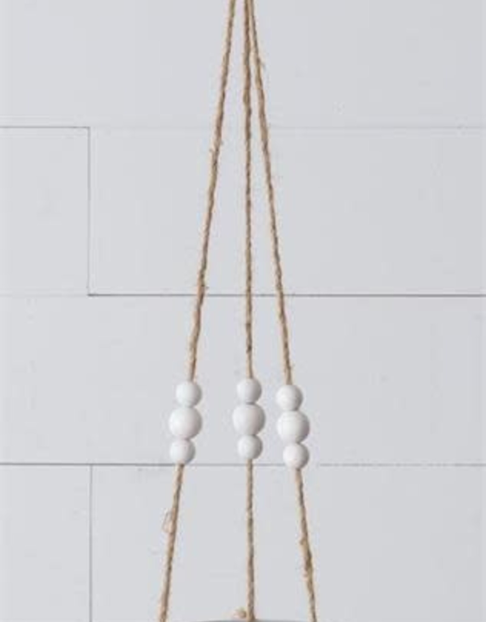 Planter - Hanging With Beads, Lg  6" H x 7" Dia