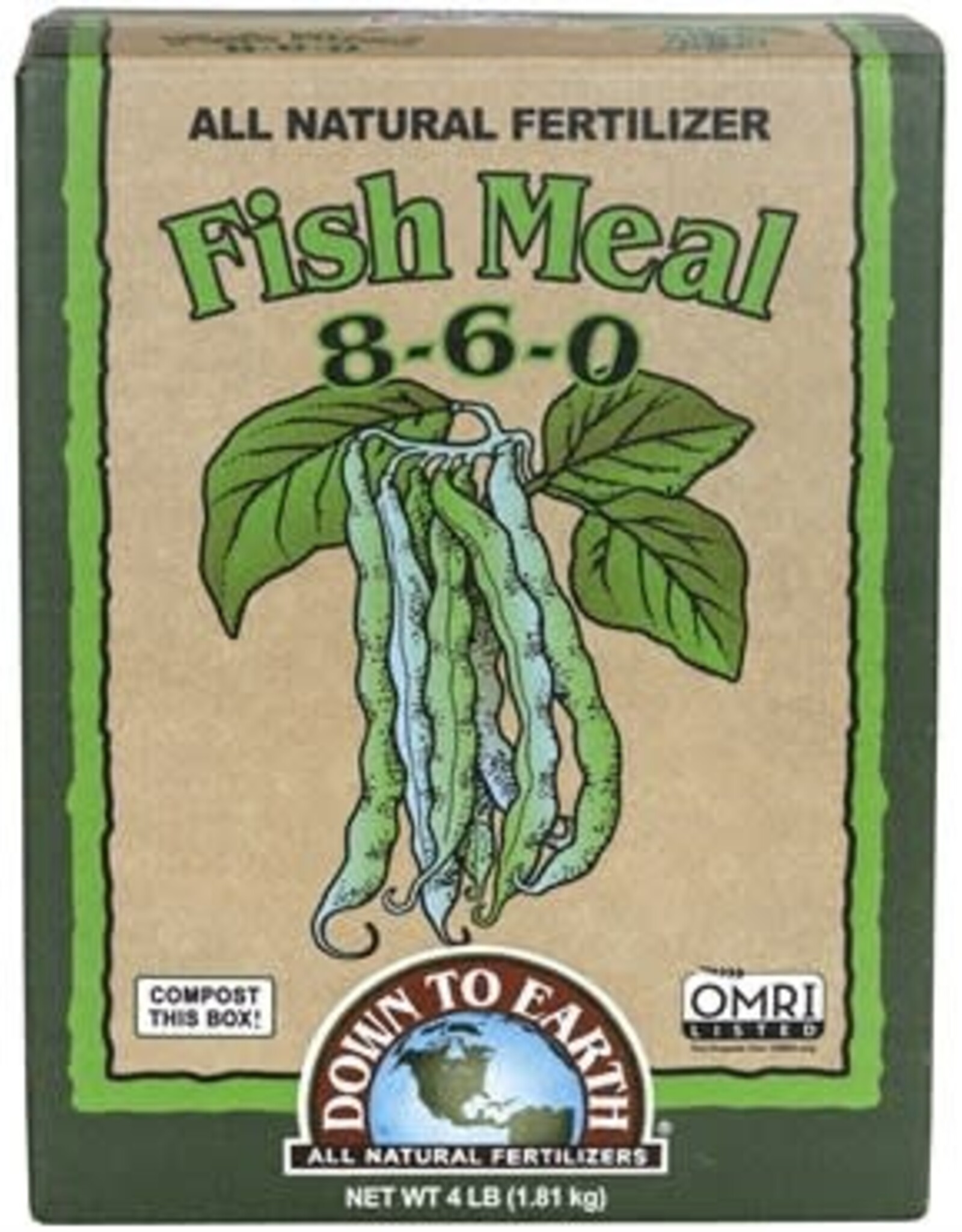 Down To Earth DTE Fish Meal 8-6-0  4lb
