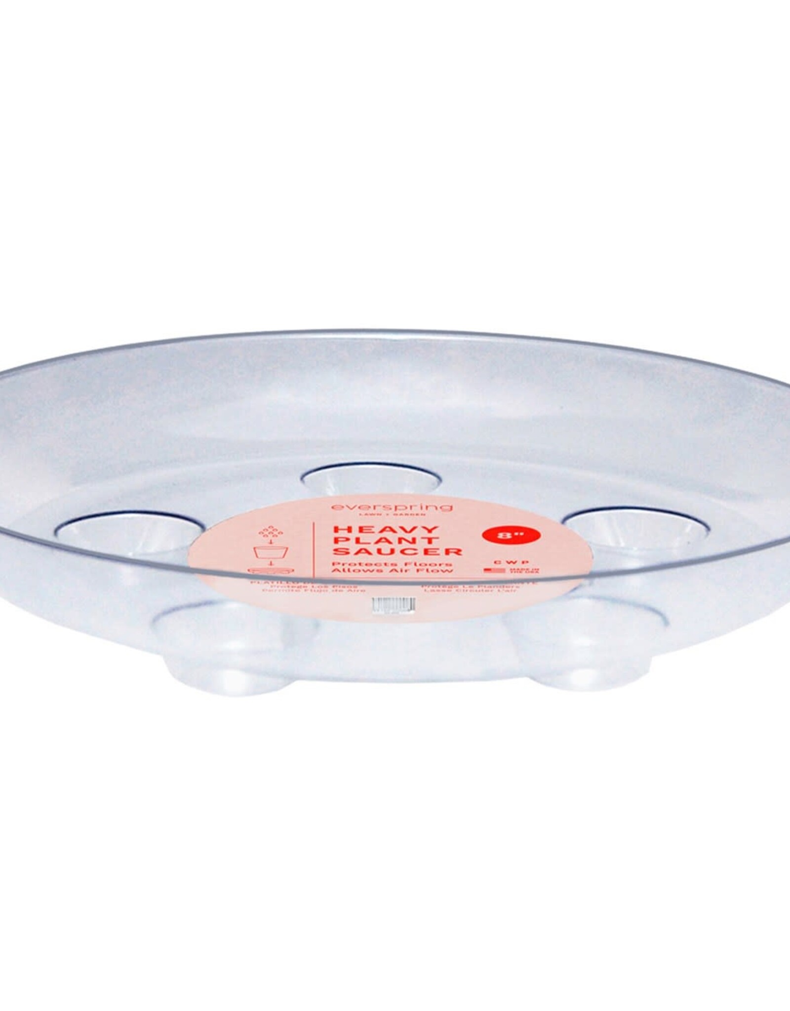 CW Designer Series Heavy Gauge Saucer  - 8in - Round - Clear
