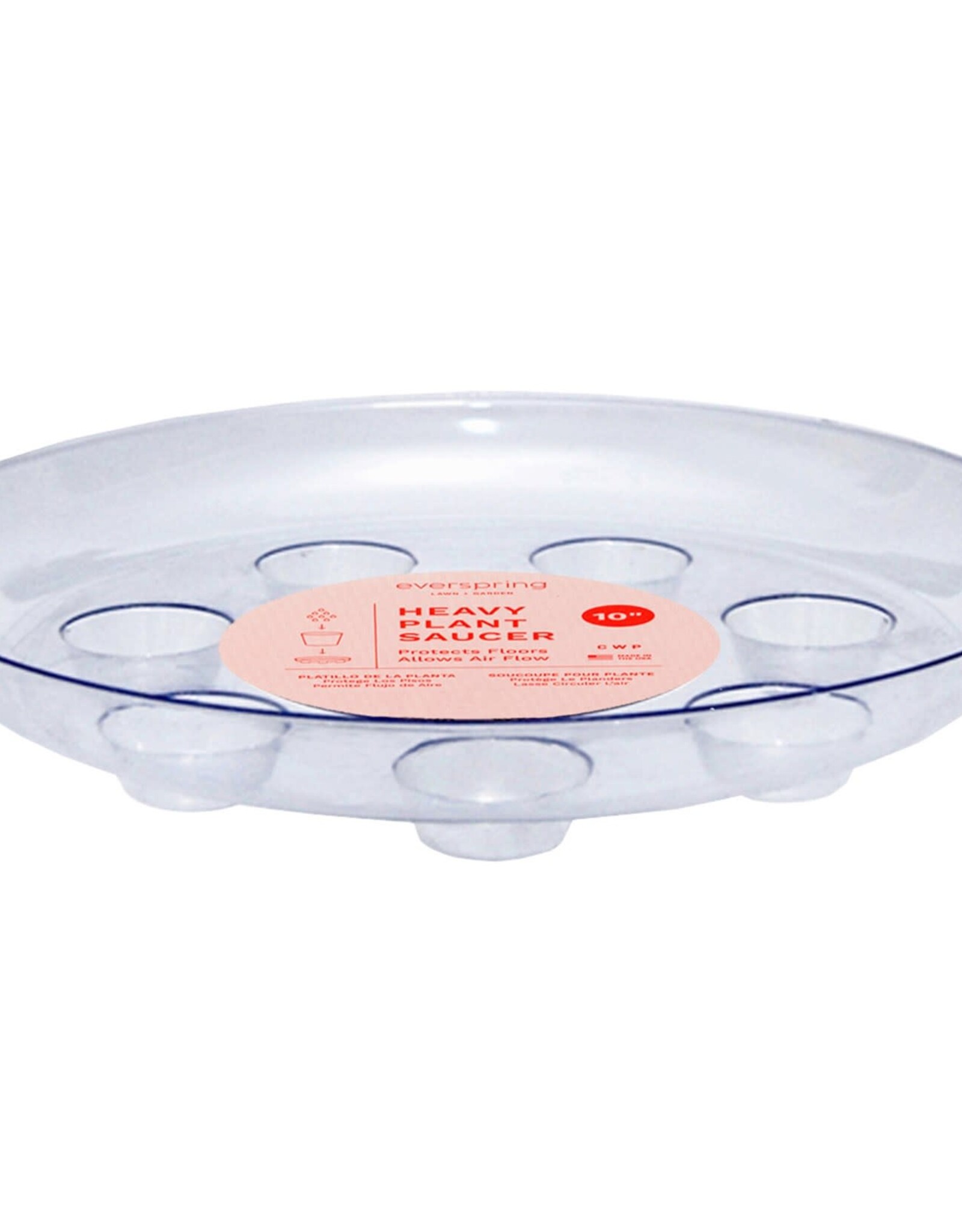 CW Plastics Designer Series Heavy Gauge Saucer  - 10in - Round - Clear