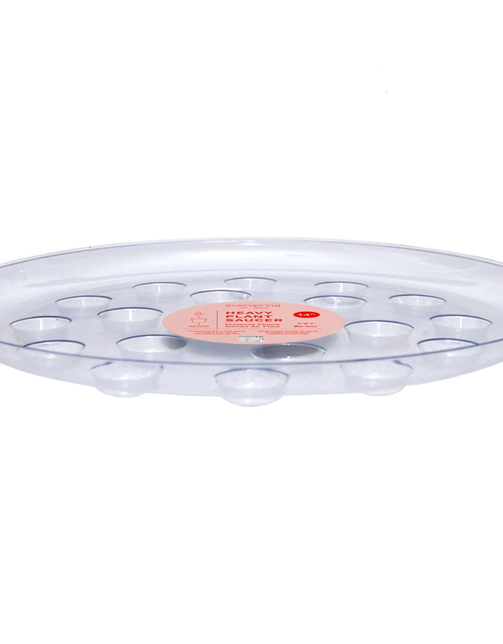 CW Plastics Designer Series Heavy Gauge Saucer  - 14in - Round - Clear