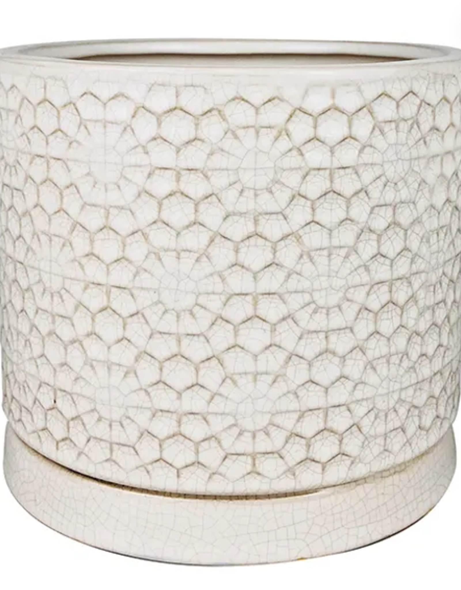 Amelia Cylinder, 7.25" x 6.25", White