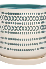 XOXO Egg Pot, 6.75" x 6", Teal