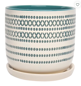 XOXO Egg Pot, 6.75" x 6", Teal