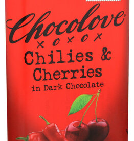 Chocolove, Premium Dark Chocolate Chilies and Cherries Bar 3.2 oz