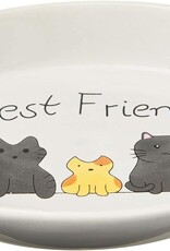 ETHICAL PRODUCT INC. BEST FRIENDS OVAL CAT DISH 6 inch